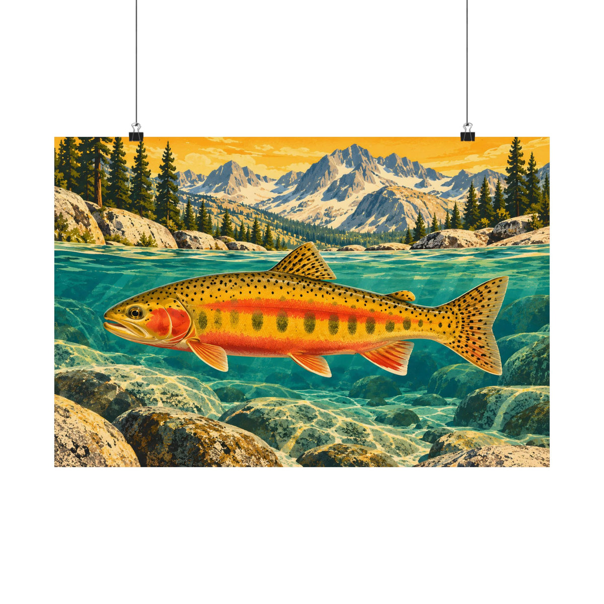 Sierra Peaks Golden Trout poster wall art