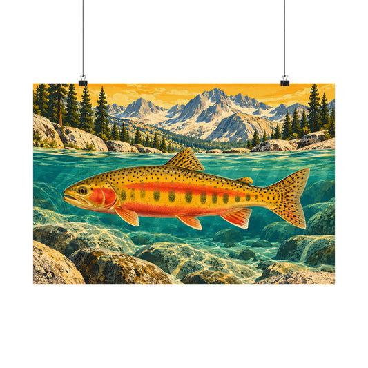 Sierra Peaks Golden Trout poster wall art