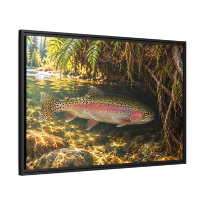Cedar Cutbank Rainbow Trout framed canvas wall art – photo 4