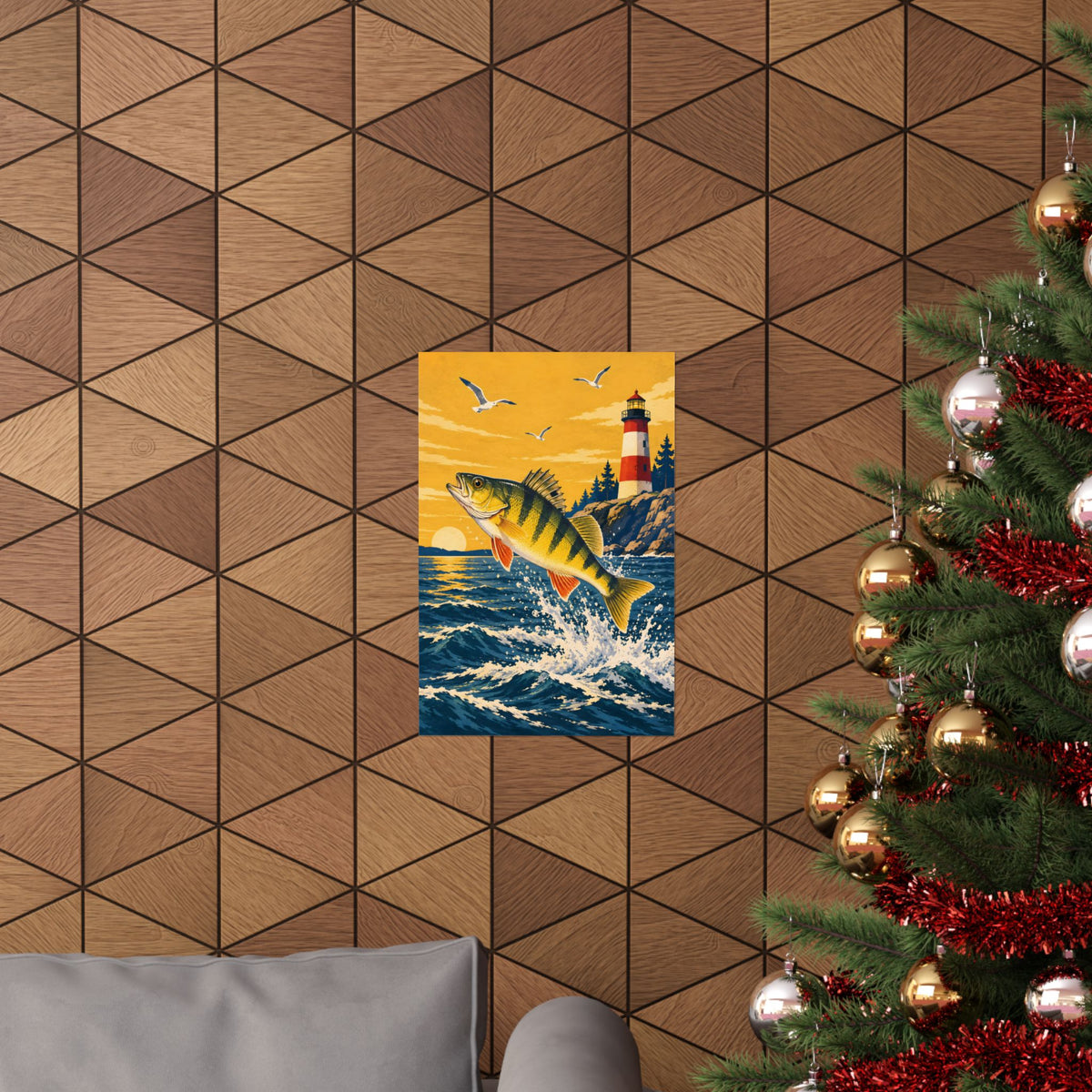Great Lakes Lighthouse Yellow Perch poster wall art, view 6