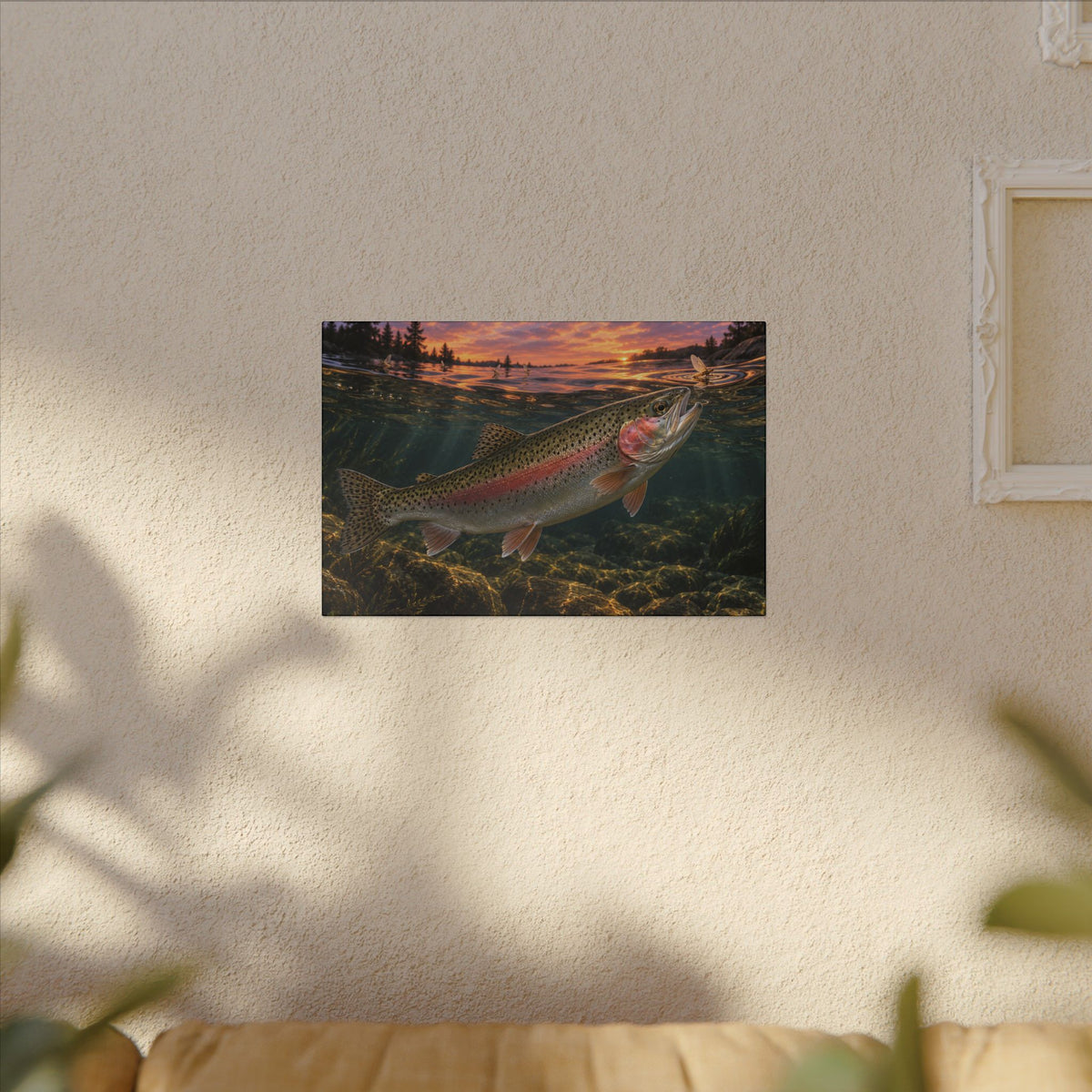 Dusk Rise Rainbow Trout canvas wall art – photo 5