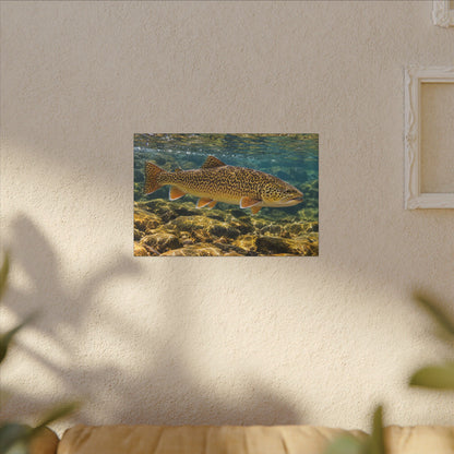 Sunlit Riffle Tiger Trout canvas wall art, view 5