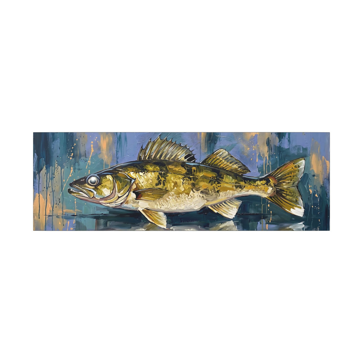 Legends Bold Twilight Walleye long canvas wall art