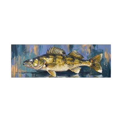 Legends Bold Twilight Walleye long canvas wall art