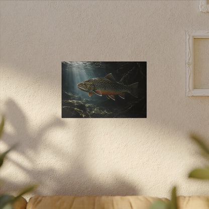Shadow Pool Brook Trout canvas wall art, view 5