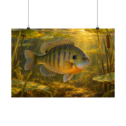 Golden Afternoon Bluegill poster wall art, view 1
