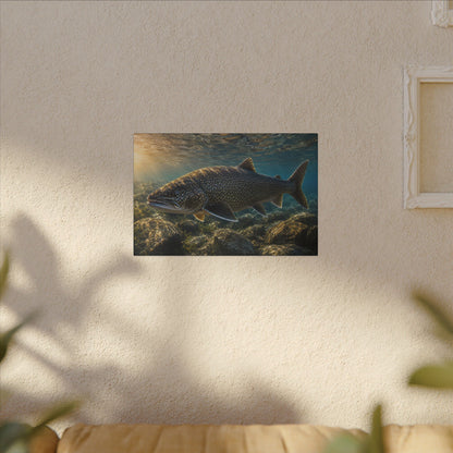 Shallow Reef at Sunrise Lake Trout canvas wall art, view 5