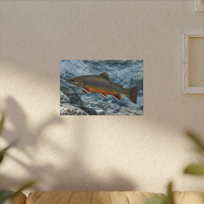 Snowmelt Run Brook Trout canvas wall art, view 5