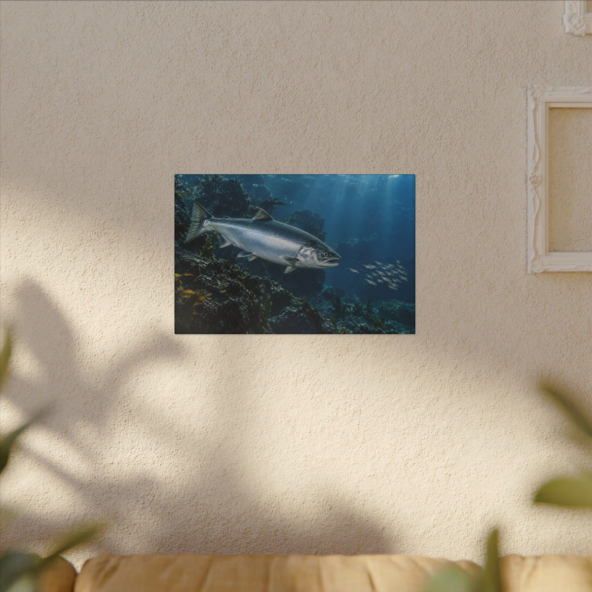 Autumn Glacier Run Atlantic Salmon canvas wall art, view 5