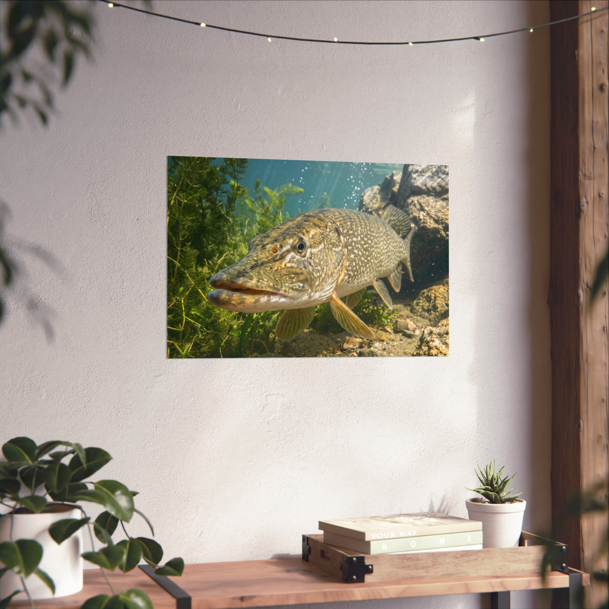 Northern Pike Clear Water Portrait Fine Art Print — Limited Edition Giclée for Anglers