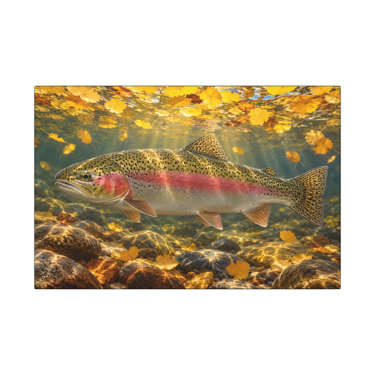 Aspen Gold Rainbow Trout canvas wall art – photo 1