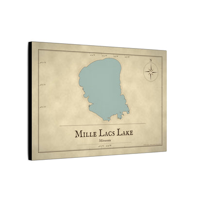Mille Lacs Lake Vintage Map canvas wall art, view 4