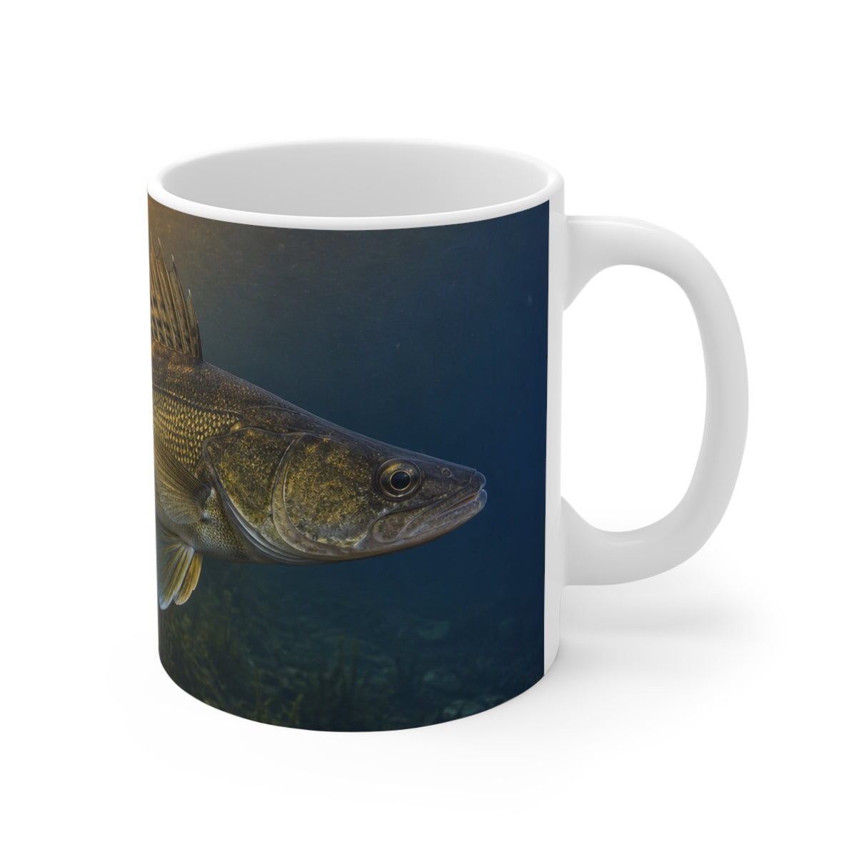 Walleye at Dusk coffee mug, handle on the right