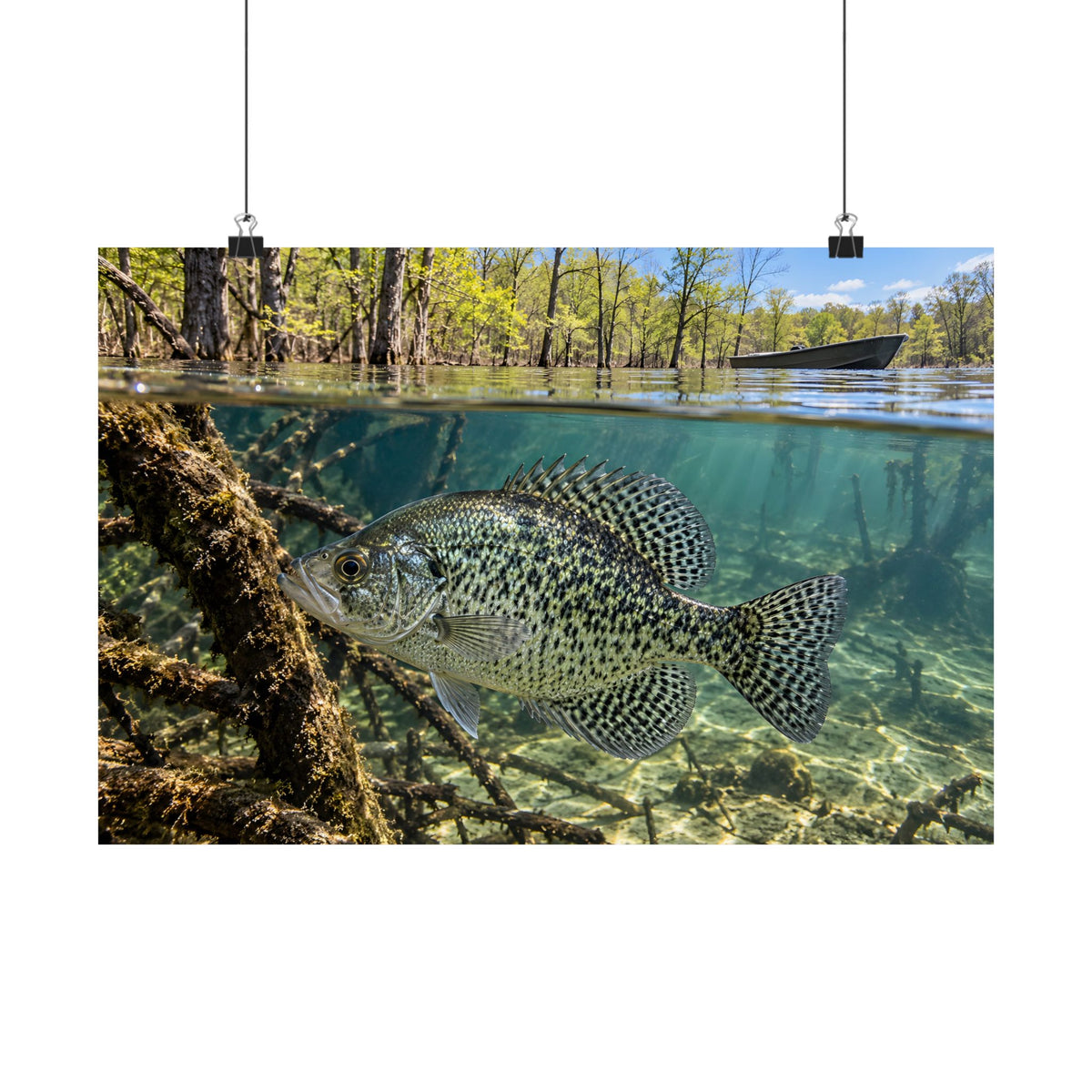 Spring Shoreline Crappie poster wall art, view 2