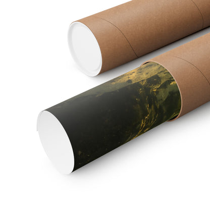 Northwoods Over-Under Walleye poster shipped rolled in a protective tube