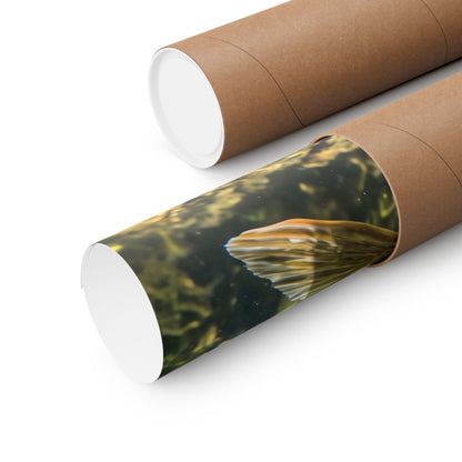 Northern Pike Crappie Chase Poster — Predator Wall Art for Anglers