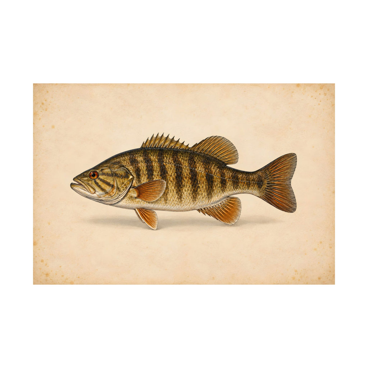 Field Study Smallmouth Bass poster wall art, view 4