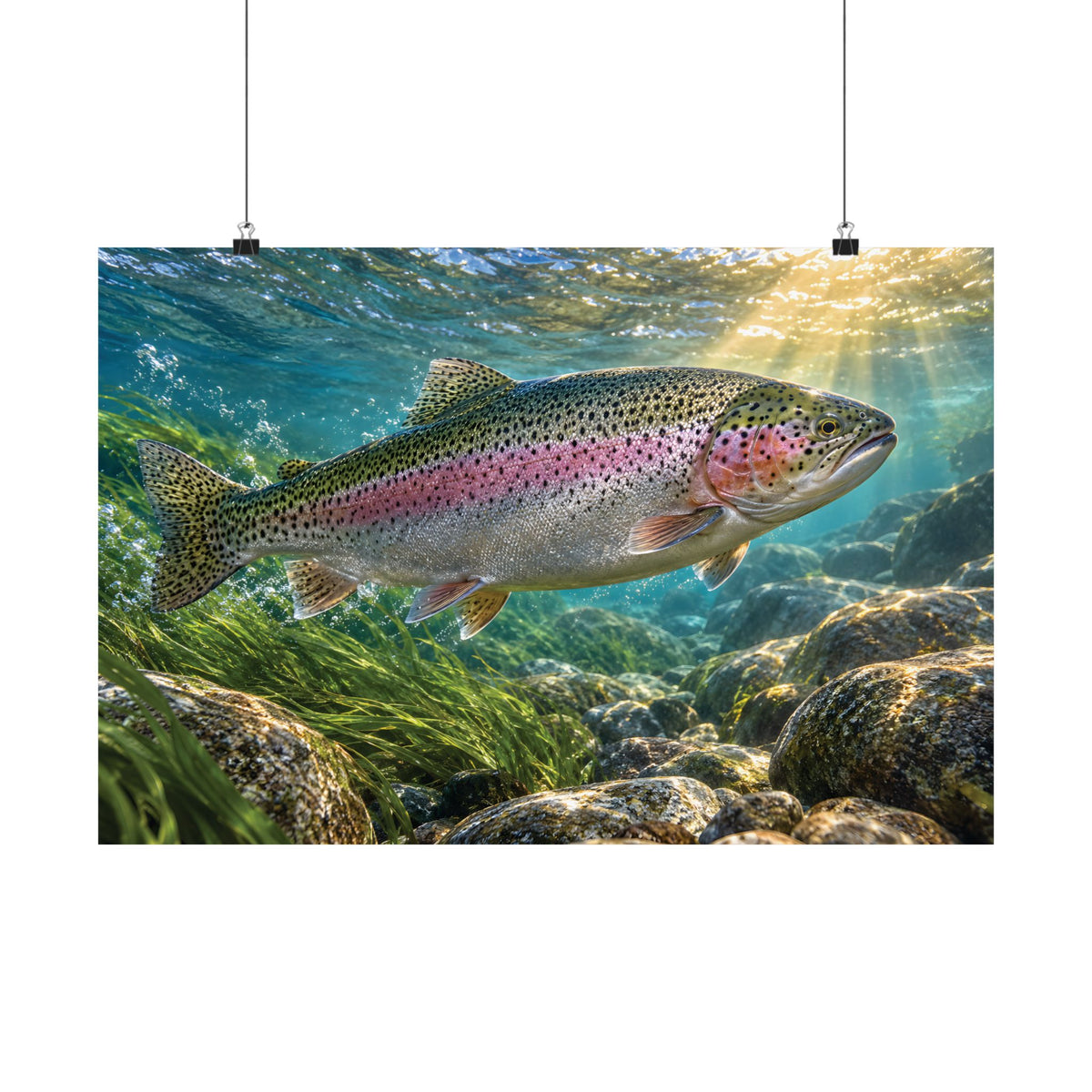 River of Gold Rainbow Trout poster wall art