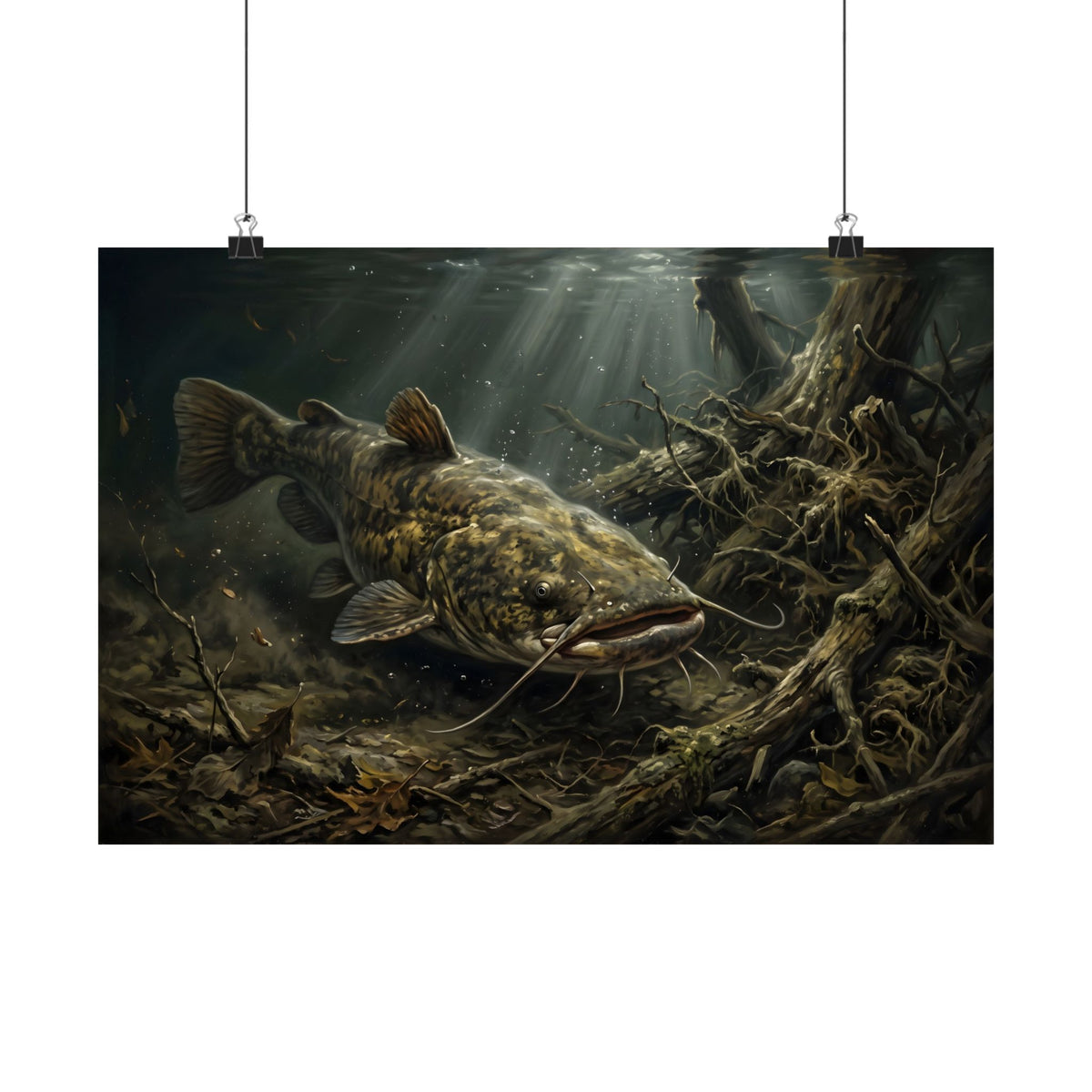 Flathead Catfish Log Jam poster wall art, view 2
