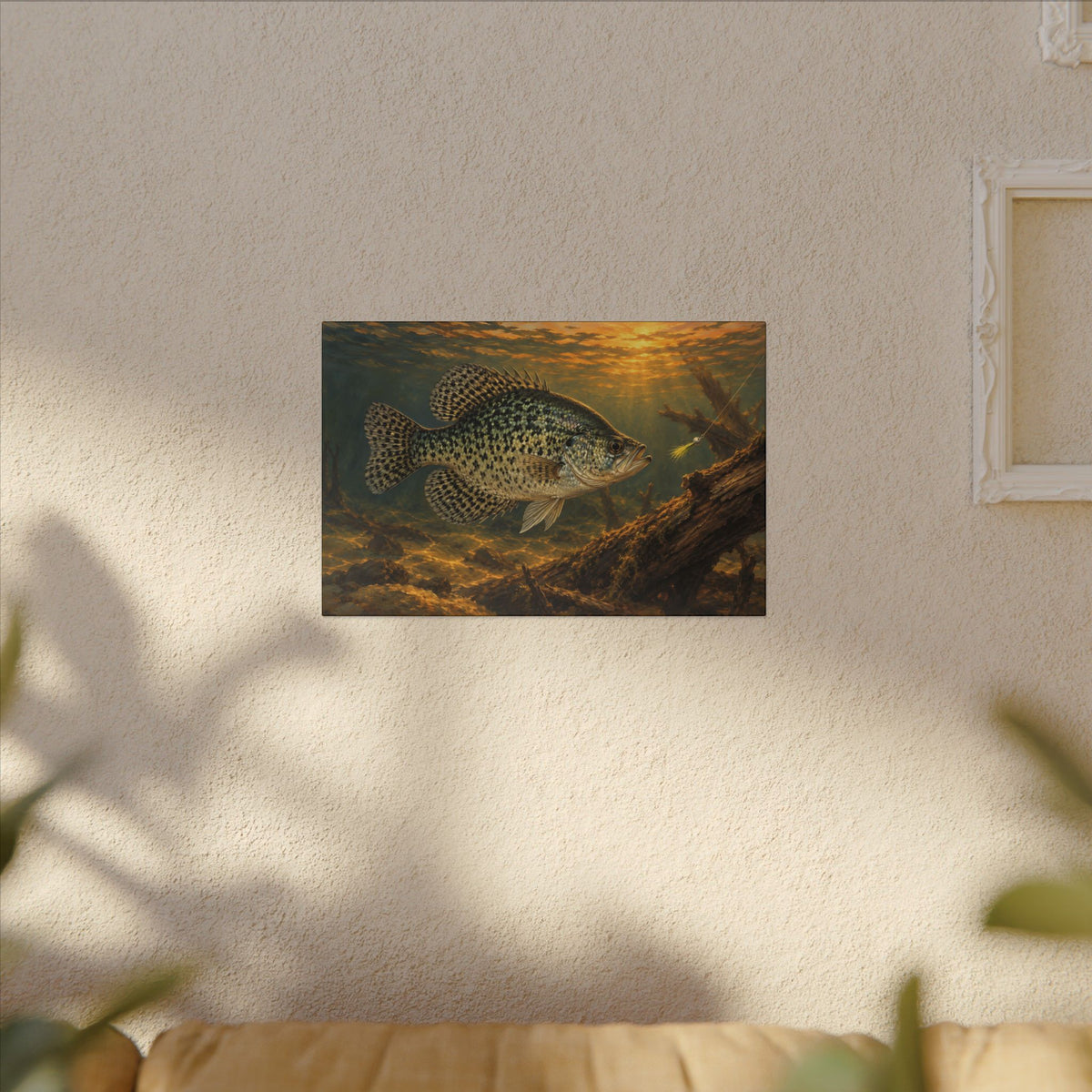 Papermouth at Dusk Crappie canvas wall art, view 5