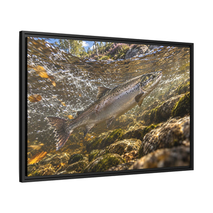 Home Through the Heather Salmon framed canvas wall art, view 4