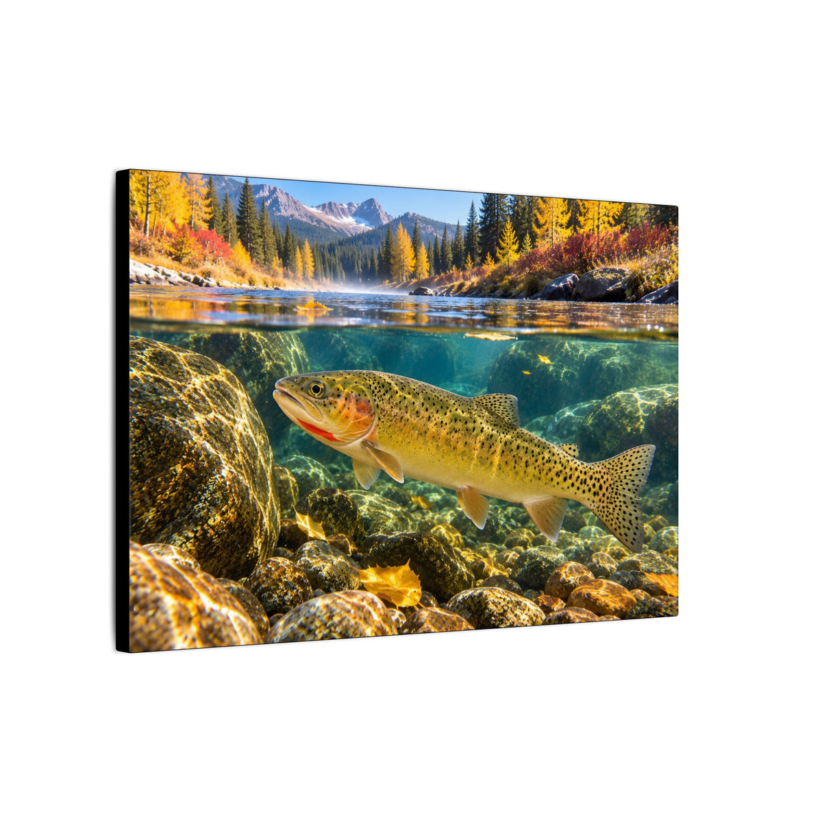 St. Joe Autumn Cutthroat Trout canvas, side angle
