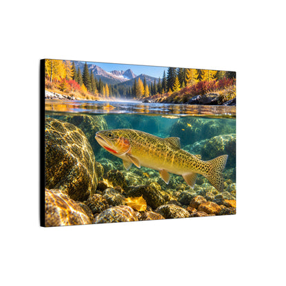 St. Joe Autumn Cutthroat Trout canvas, side angle