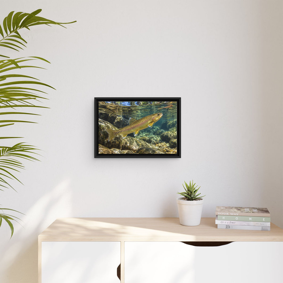 Ponderosa Pool Gila Trout framed canvas wall art, view 5