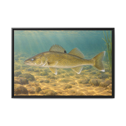 Sand Flats Walleye framed canvas wall art