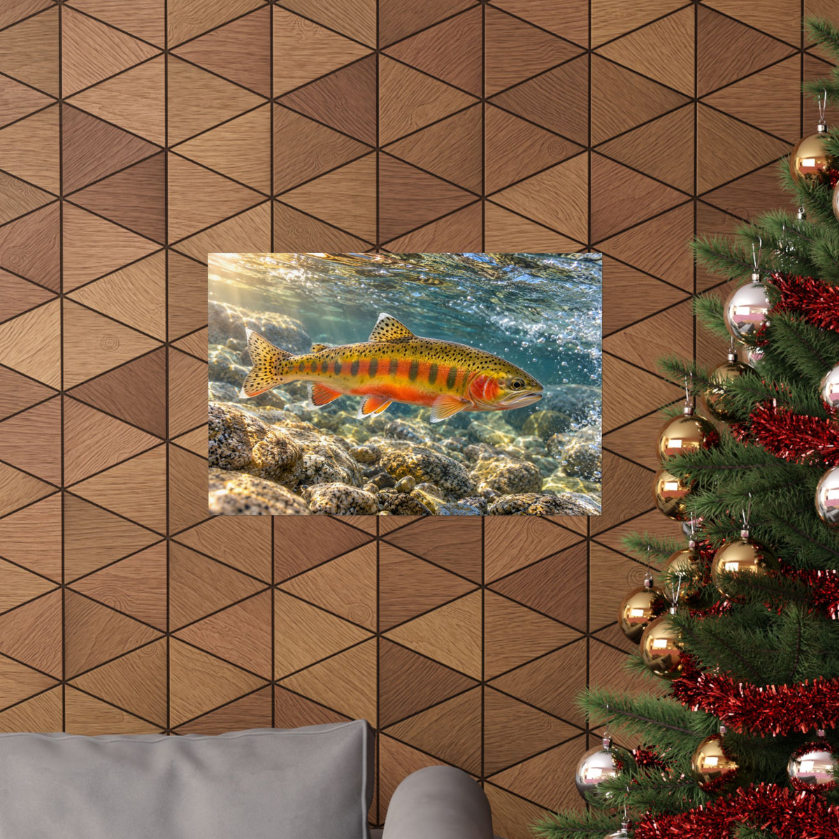 Sierra Sunrise Golden Trout poster wall art, view 6
