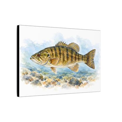Watercolor Pebbles Smallmouth Canvas wall art, view 4