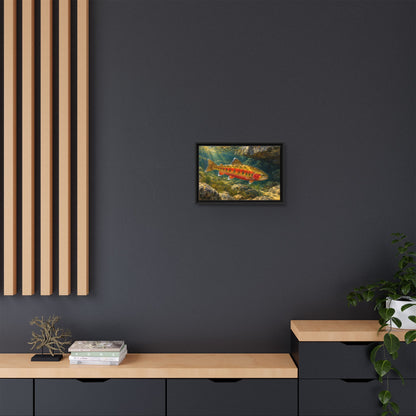 Granite Light Golden Trout framed canvas wall art, view 6