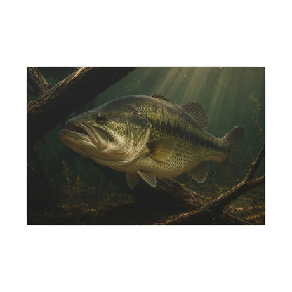 Timber Ambush Largemouth Bass canvas, 24x16 size view