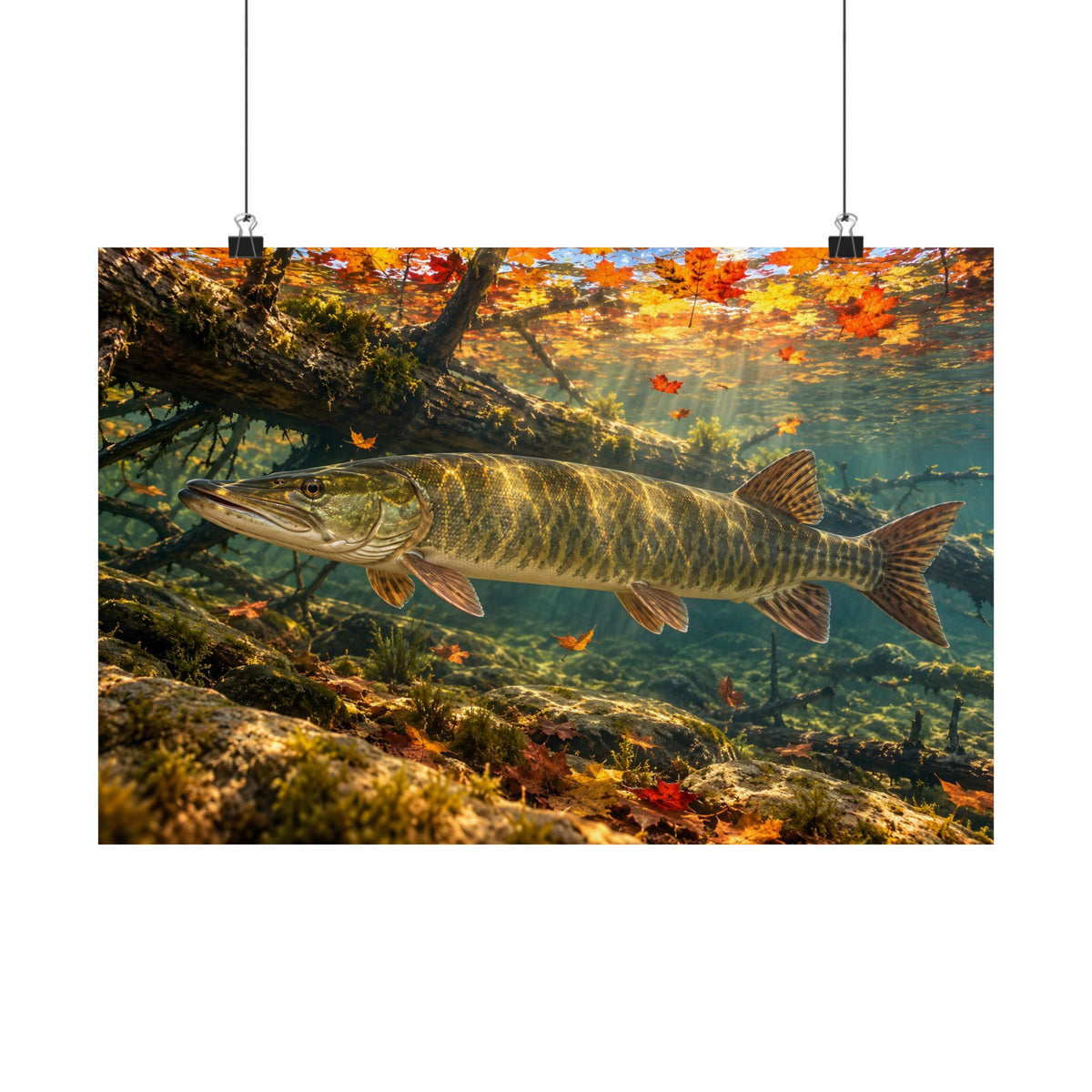 Autumn Timber Muskie poster wall art, view 2