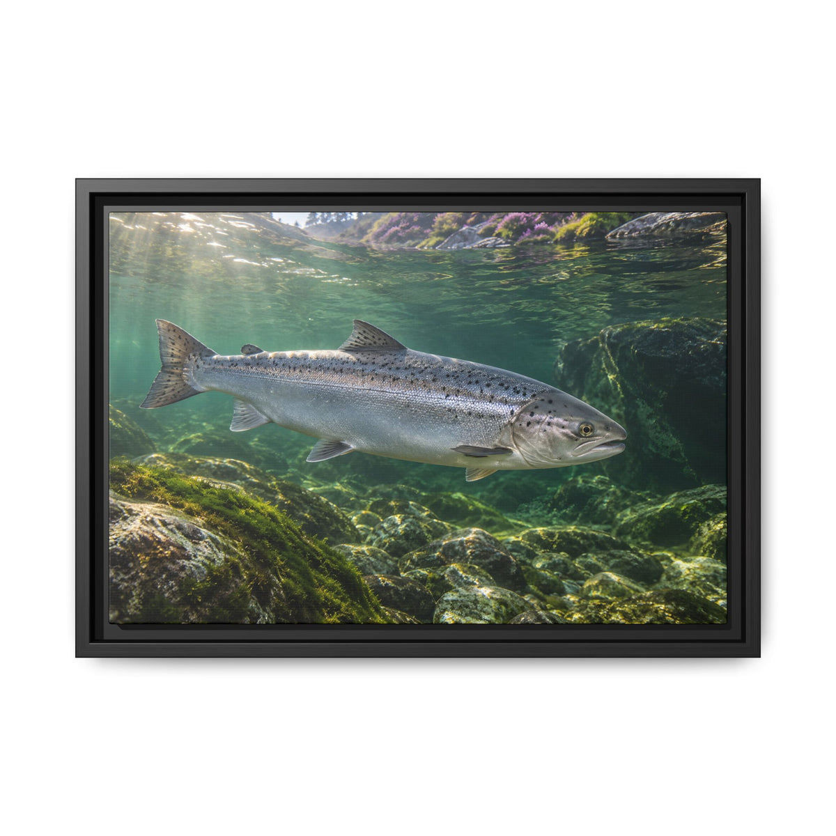 Autumn Passage Salmon framed canvas wall art, view 2