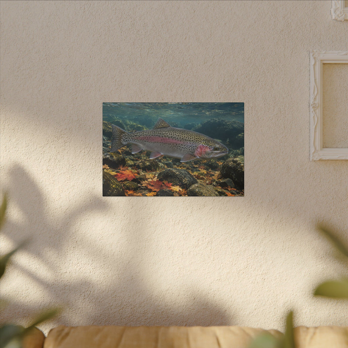 Autumn Rainbow Rainbow Trout canvas wall art, view 5