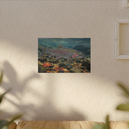 Autumn Rainbow Rainbow Trout canvas wall art, view 5