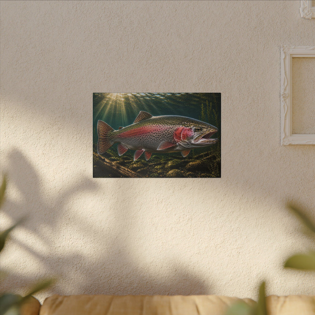 Mountain Stream Rainbow Trout canvas wall art, view 5