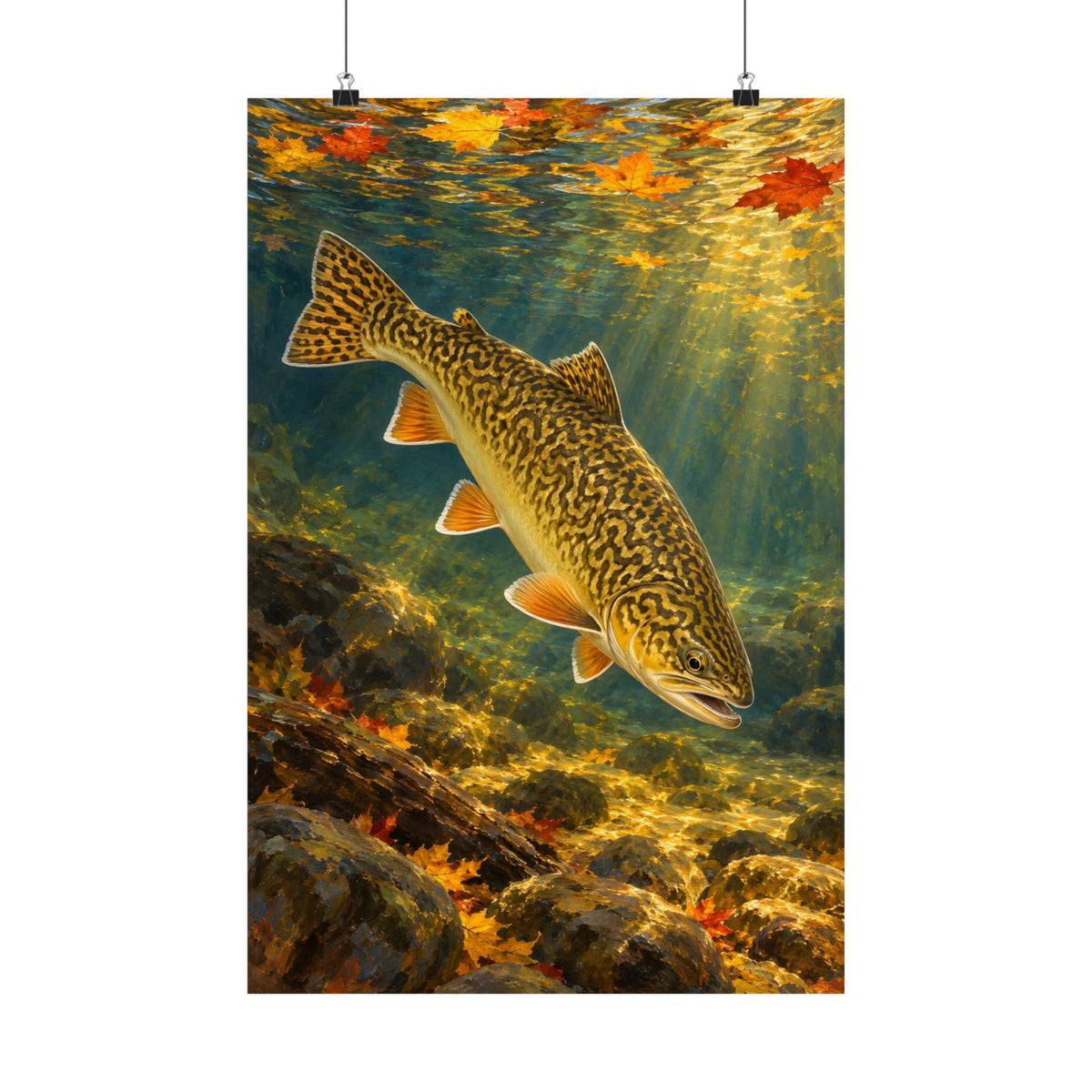 Autumn Light Tiger Trout poster wall art, view 3
