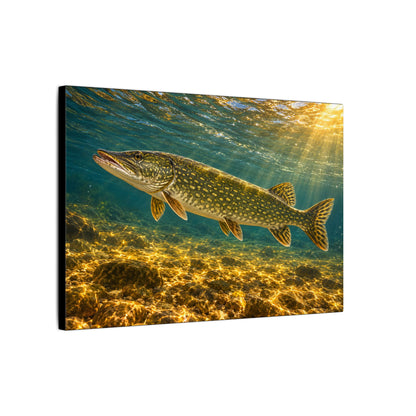 Golden Current Northern Pike canvas side angle