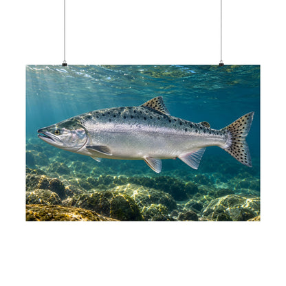 Silver Tide Pink Salmon poster wall art, view 3