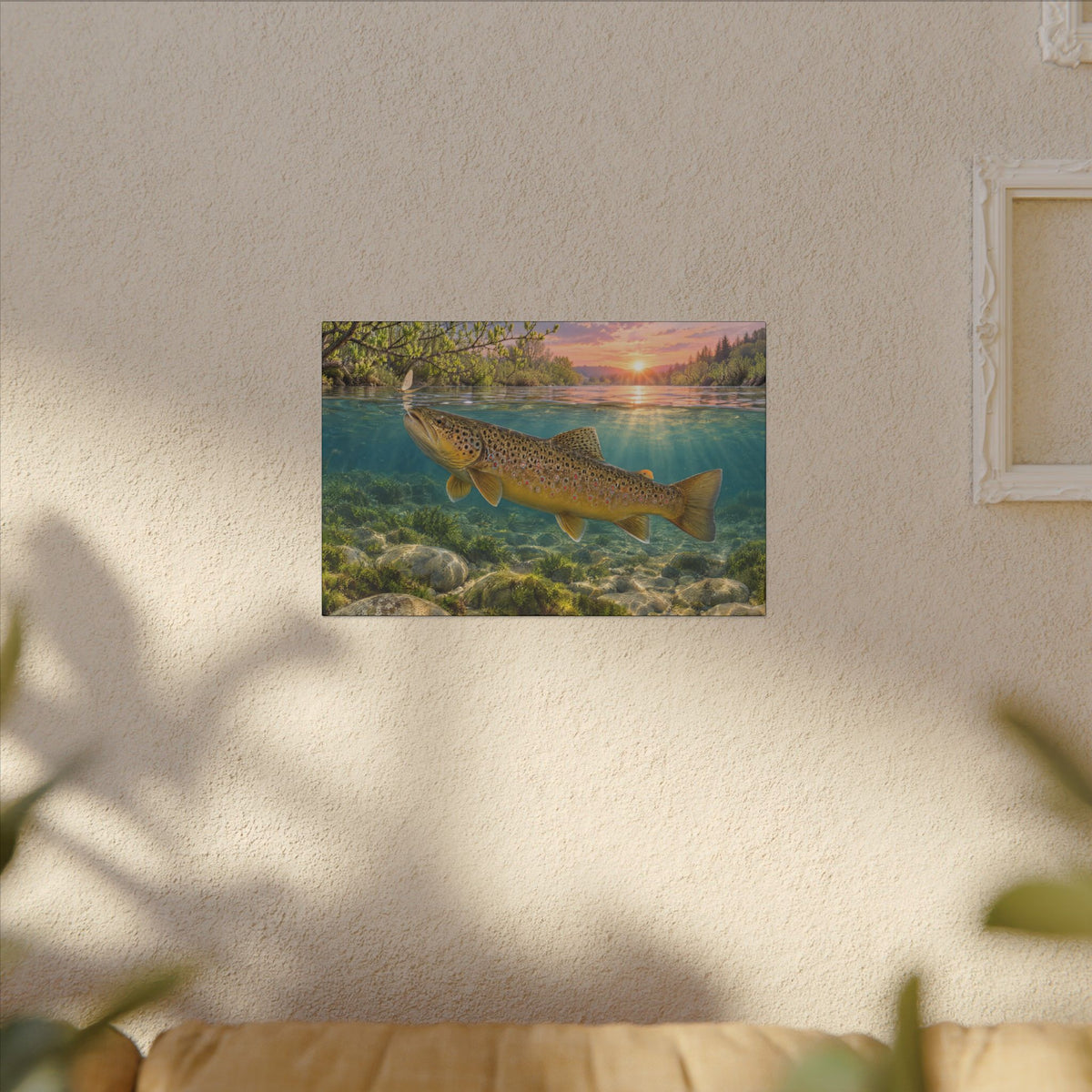 Spring Rise Brown Trout canvas wall art, view 5