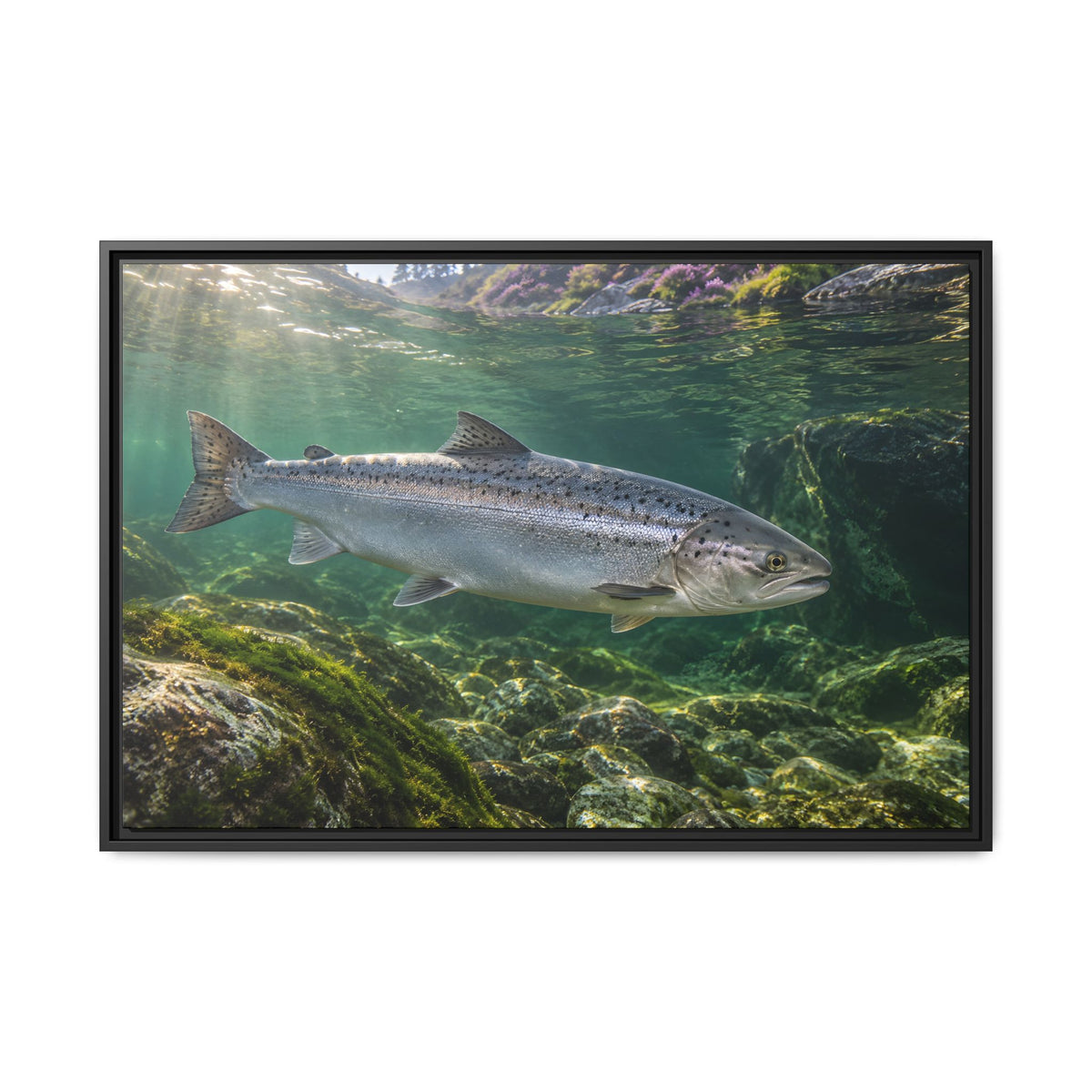 Autumn Passage Salmon framed canvas wall art