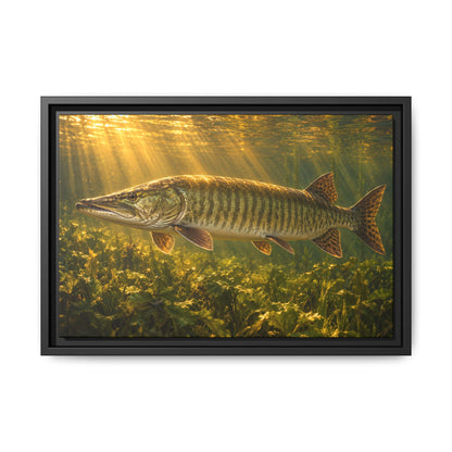 Golden Hour Cathedral Muskie Framed Canvas wall art, view 2
