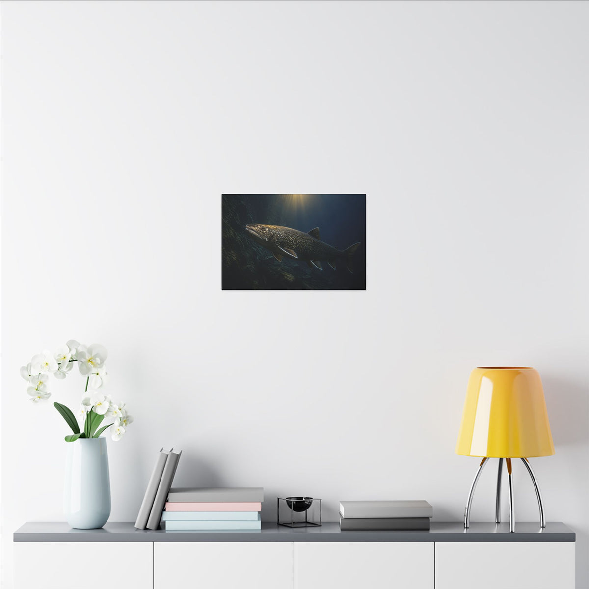 Deep Water Giant Lake Trout canvas wall art, view 6