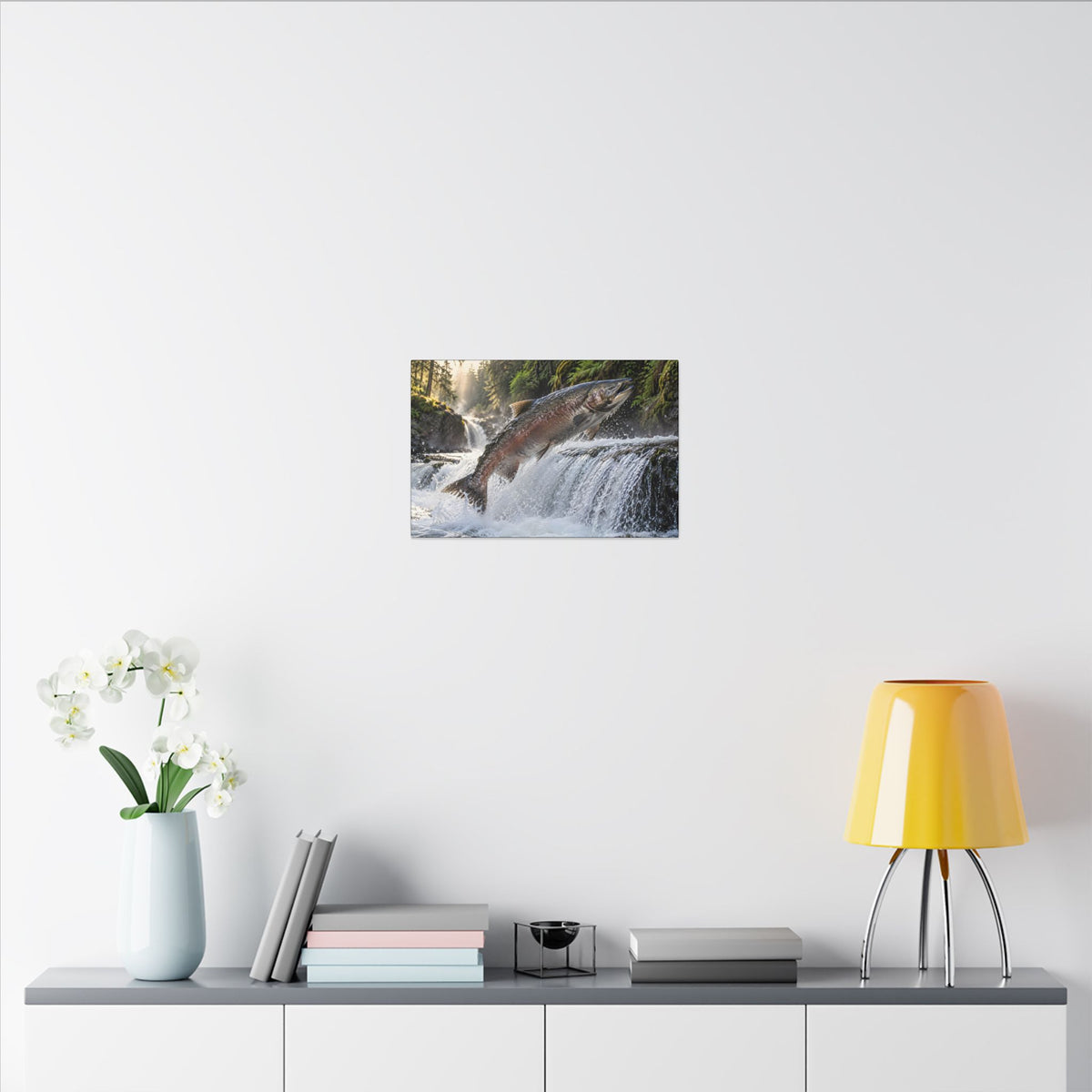 King of the Emerald Shallows Chinook Salmon canvas wall art, view 6