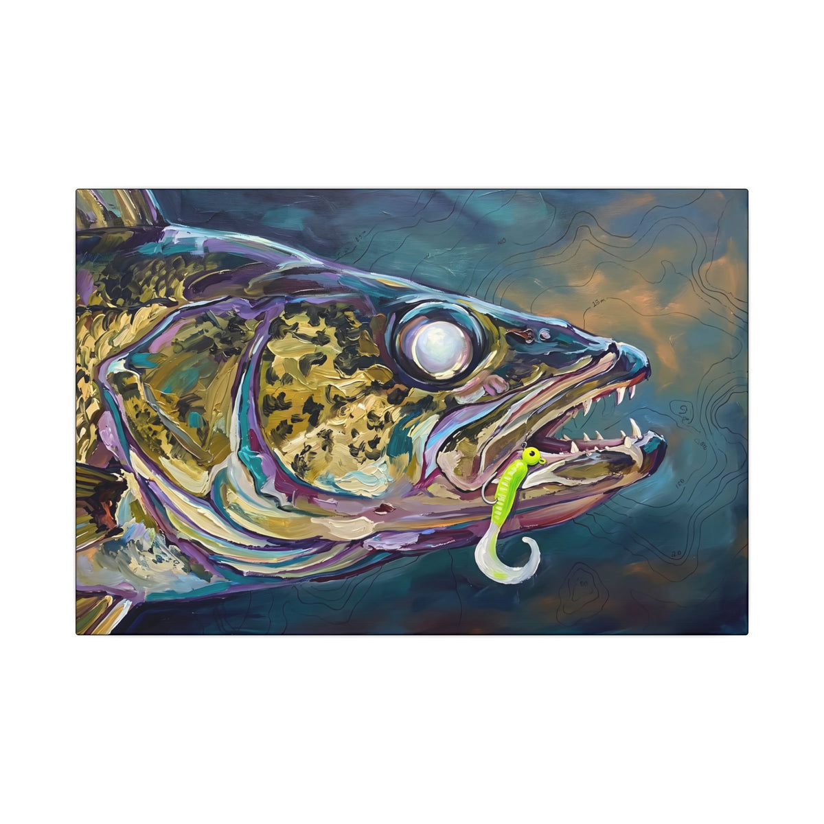 Legends Bold Close-Up Twilight Walleye canvas wall art