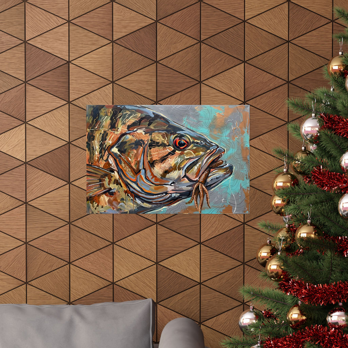 Legends Bold Close-Up Rocky Point Smallmouth Bass poster wall art, view 6