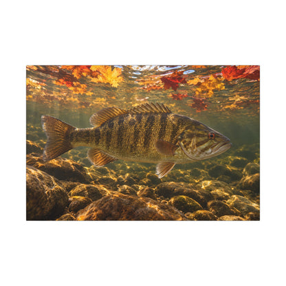 Autumn Bronze Smallmouth Canvas wall art, view 3