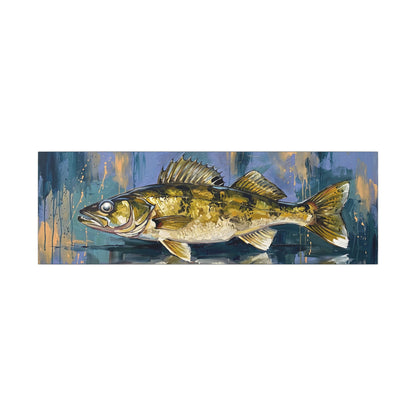 Legends Bold Twilight Walleye long canvas wall art, view 2